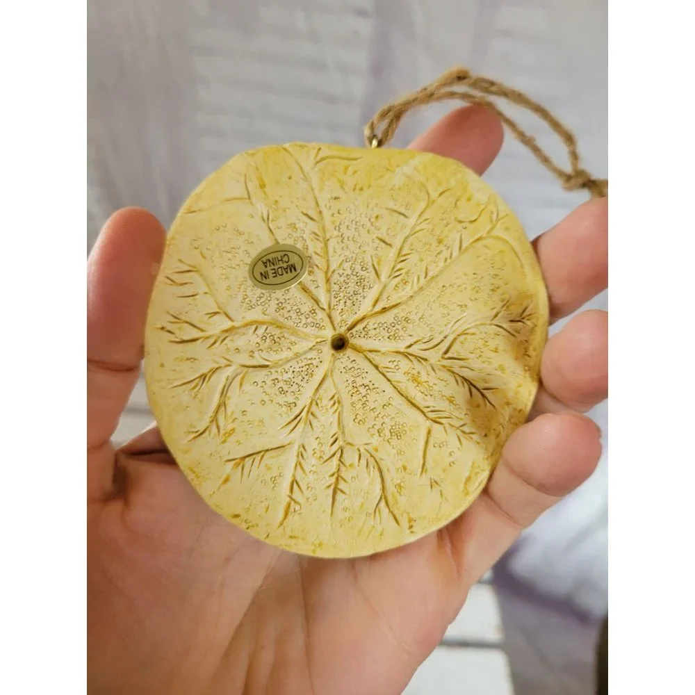 Sand‎ dollar ocean ornament Xmas holiday home tree decor vintage
